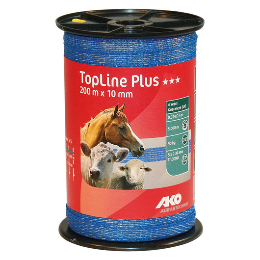 fettuccia elettrica h 10 mm - 5 fili - mt. 200 blu cod:ferx.604963nlm