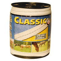 fettuccia elettrica h 20 mm - 6 fili - mt. 200 bianca cod:ferx.604967nlm