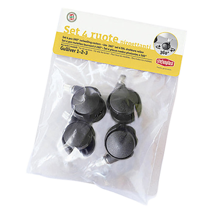 ruote per trasportino 'gulliver' 4 pezzi codice 6060544 cod:ferx.6060544nlm