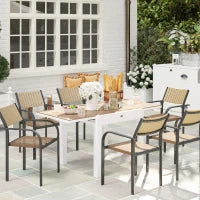 Tavolo da Pranzo da Giardino Allungabile 80-160 cm per 4-6 Posti, Bianco