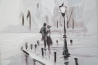 Dipinto Su Tela Tram -A- Cm 80X3X80