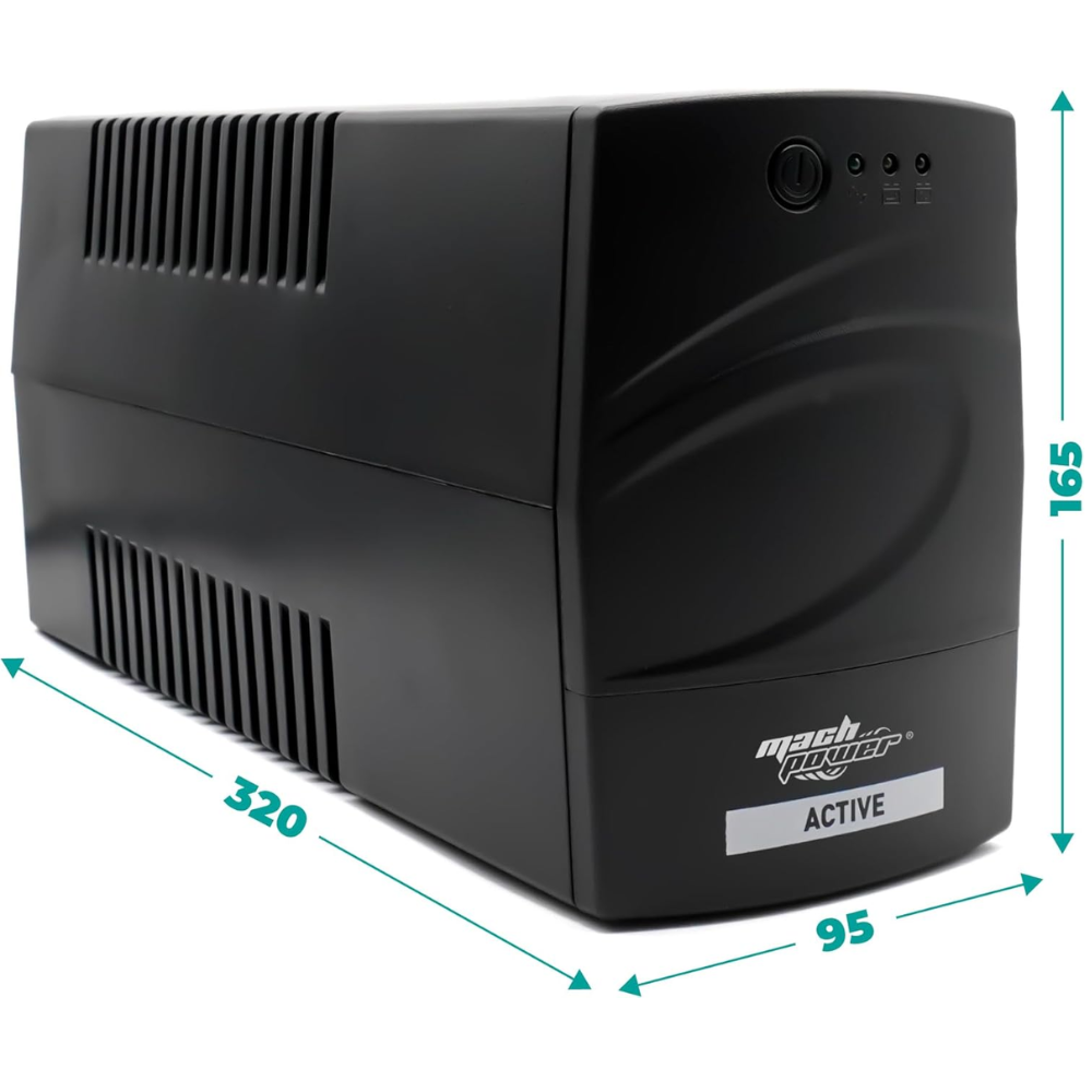 Mach power ups line interactive con display led e protezione avanzata *** potenza ampere (va) 600 va, confezione 1