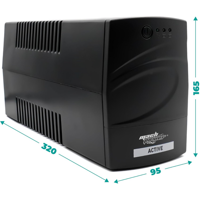 Mach power ups line interactive con display led e protezione avanzata *** potenza ampere (va) 600 va, confezione 1