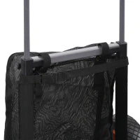 Carrello da Spiaggia Pieghevole con Tasca in Rete, Manico Telescopico e Cavalletto, 82x67x81 cm