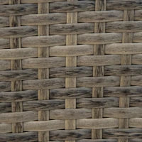 Sedia da Giardino Adironrack con Braccioli, in Rattan e Acciaio, 64x80x90 cm, Marrone e Blu