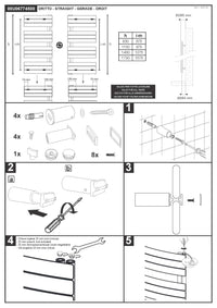 Radiatore ad acqua Dalia 1730 mm x 500 mm Bianco Ral 9016