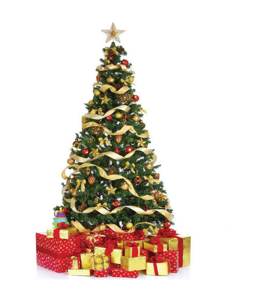 Albero Di Natale 210 Cm Base A Croce Folto Ecologico Rami Artificiale 758 Rami         