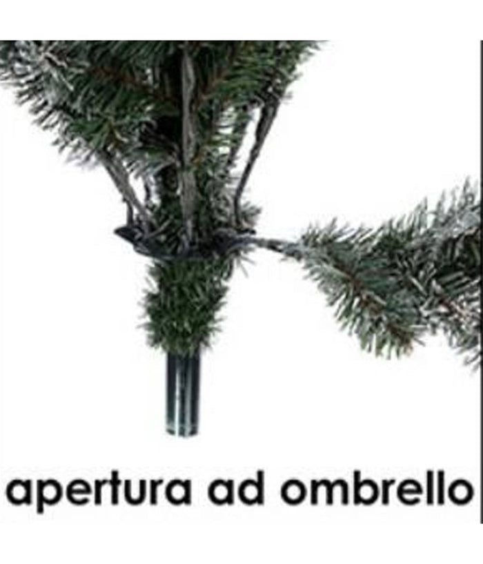 Albero Di Natale Artificiale Base A Croce Da 180cm Super Folto Con Rami Verde         
