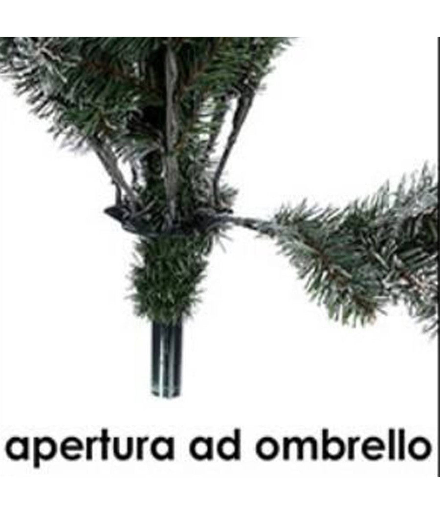 Albero Di Natale Artificiale Base A Croce Da 180cm Super Folto Con Rami Verde         