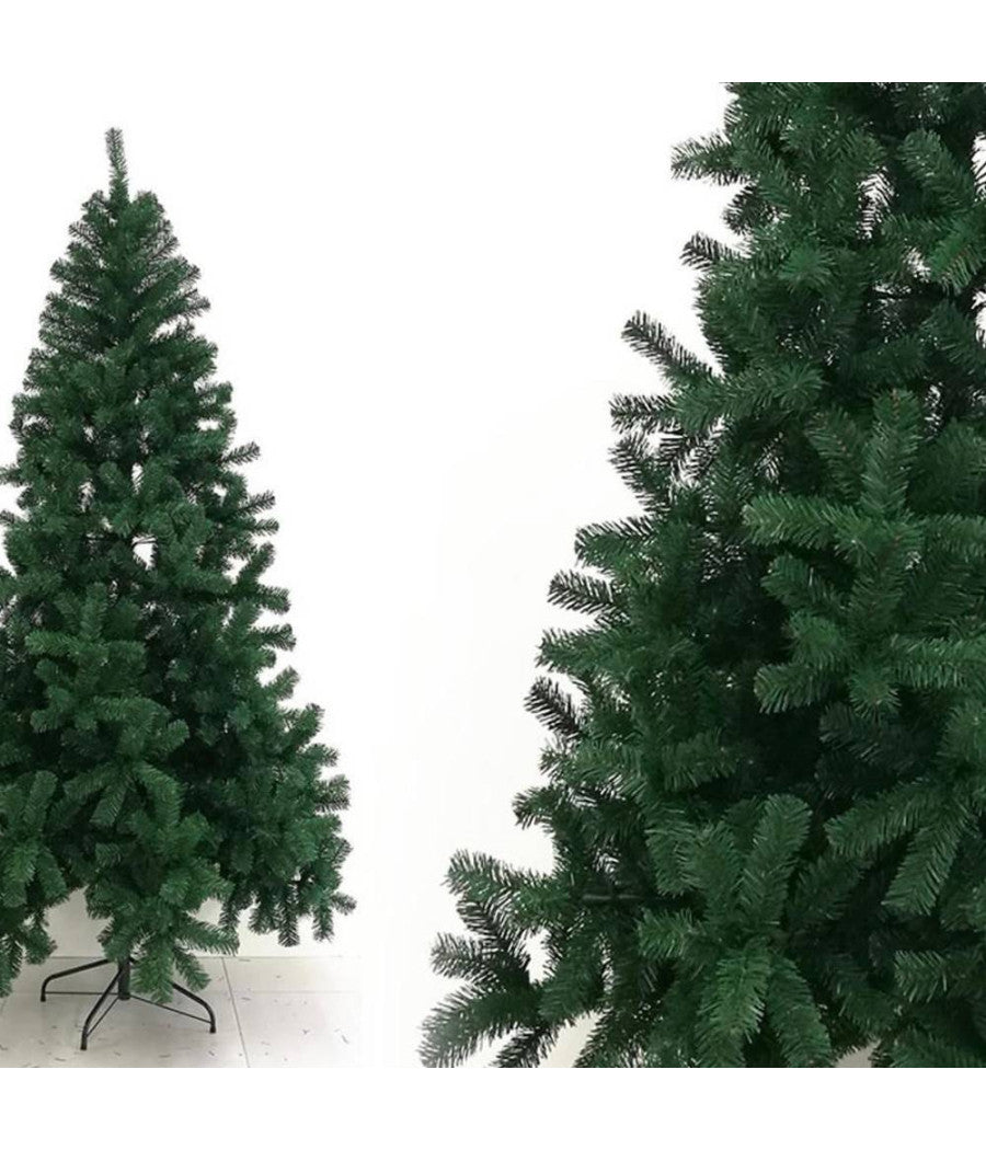 Albero Di Natale Artificiale Base A Croce Da 210cm Super Folto Con Rami Verde         