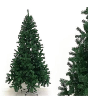 Albero Di Natale Artificiale Base A Croce Da 210cm Super Folto Con Rami Verde         