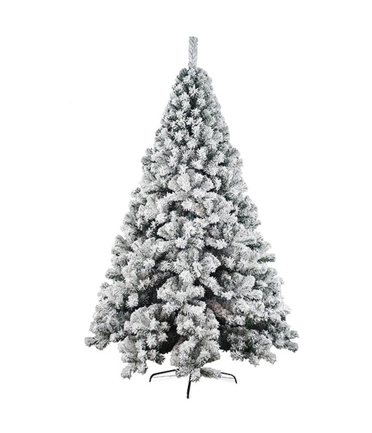 Albero Di Natale Innevato 120cm Nataluna Super Folto Effetto Neve Modello Aspen         