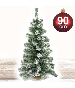 Albero Di Natale Innevato 90cm 90 Punte Casa Ufficio Arredo Negozio Effetto Neve         