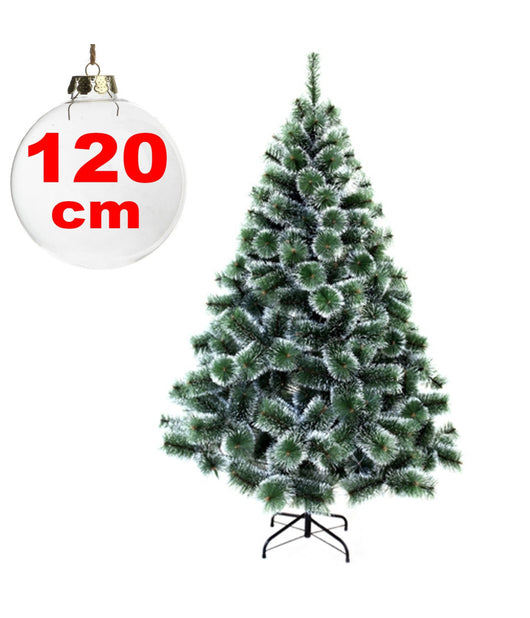 Albero Di Natale Sintetico 120 Cm Innevato Decorazione Per Casa Scuola Ufficio         