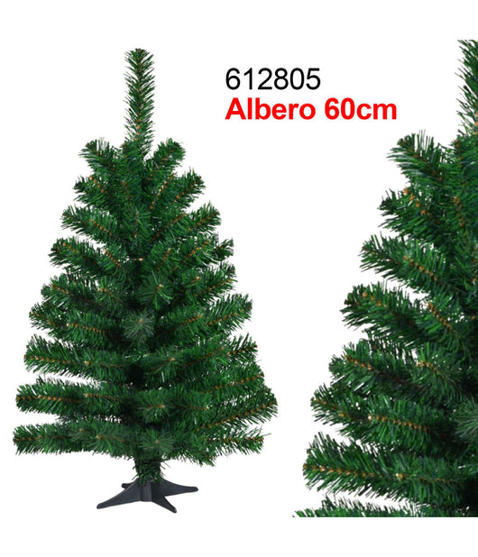 Albero Di Natale Super Folto Artificiale Verde 60 Cm Realistico Addobbi Casa         