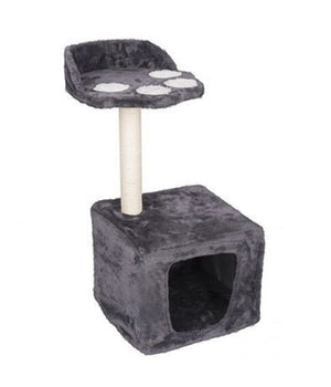 Albero Palo Tiragraffi Gatti Con Cuccia E Piattaforma 68x30cm Peluche E Sisal         