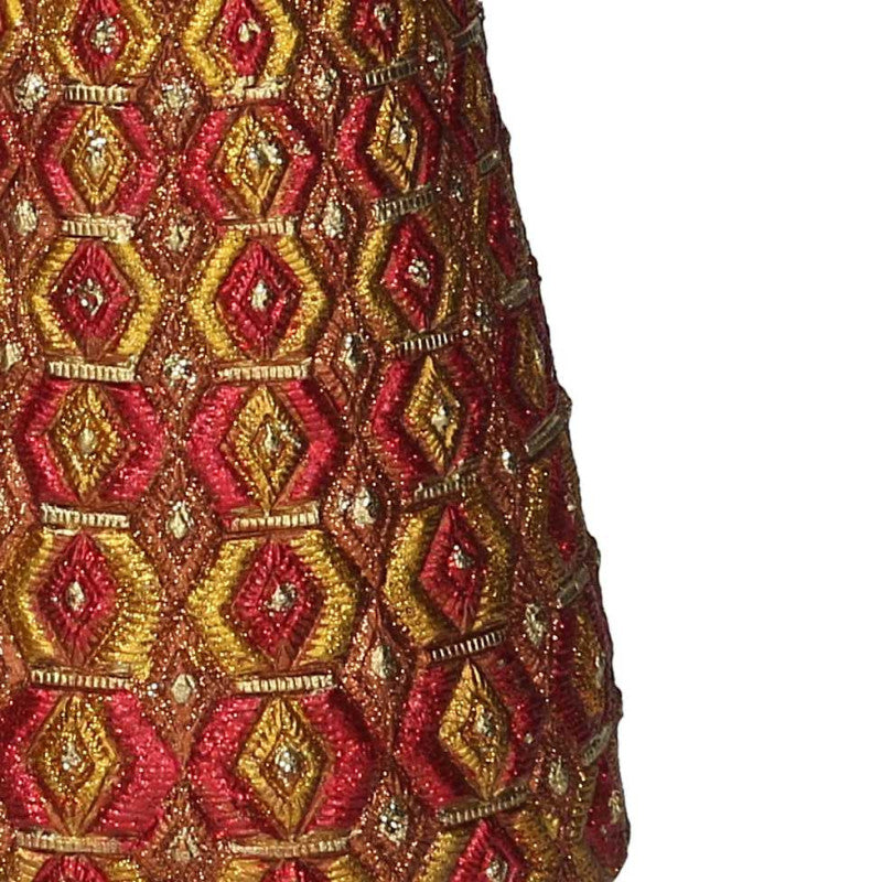 Albero resina rombi rosso cm ø12h43