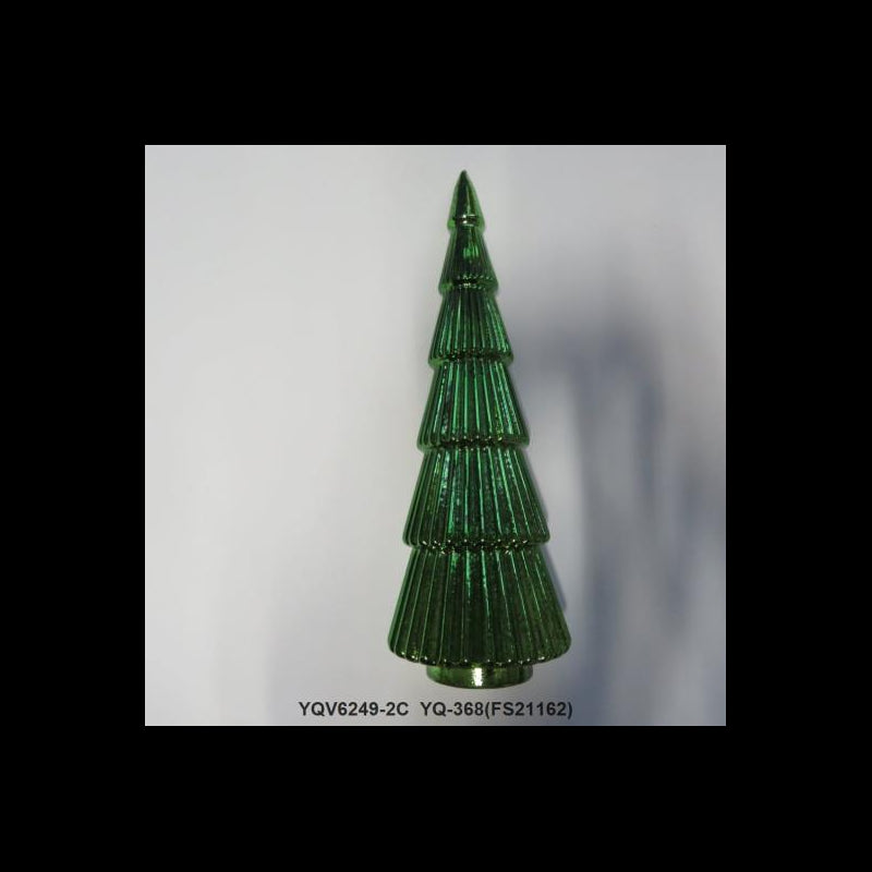 Albero vetro led verde cm ø12h36
