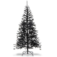 Albero artificiale di Halloween inclinato pre-Illuminato, Albero con 791 punte di rami in PVC 250 Luci LED 183cm-Alberi di Natale