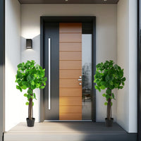 Albero di begonia artificiale da 110cm con tronco in legno reale rami regolabili, Pianta finta in vaso per casa-Piante artificiali