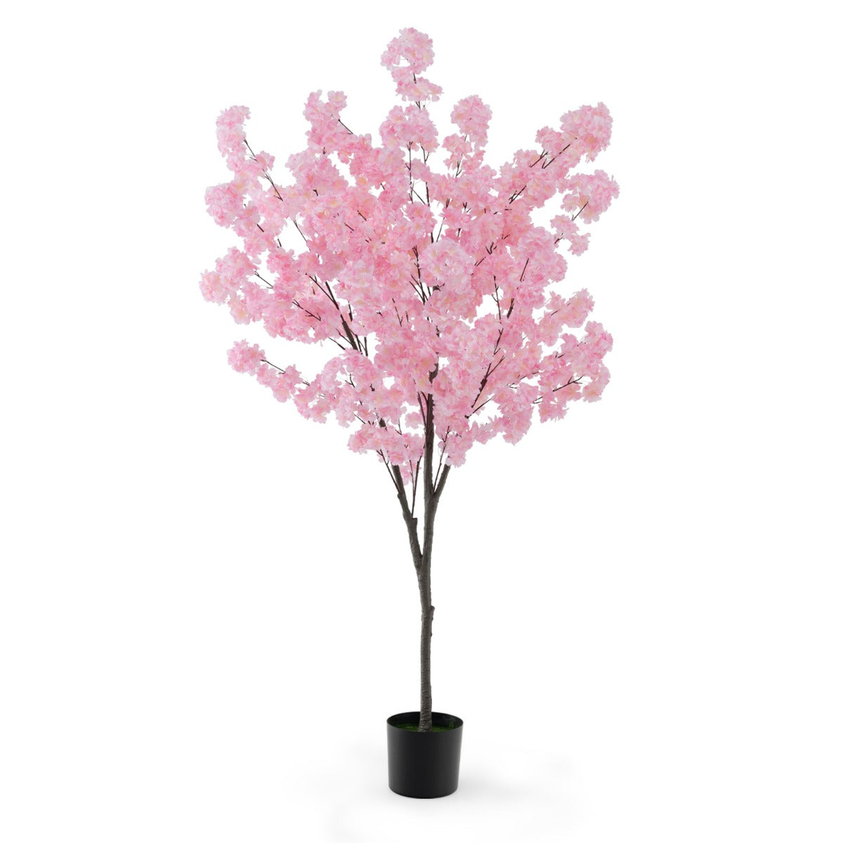 Albero di finti fiori di ciliegio con 900 fiori rosa, Pianta floreale finta in vaso per ufficio e casa e matrimonio Rosa-Piante artificiali