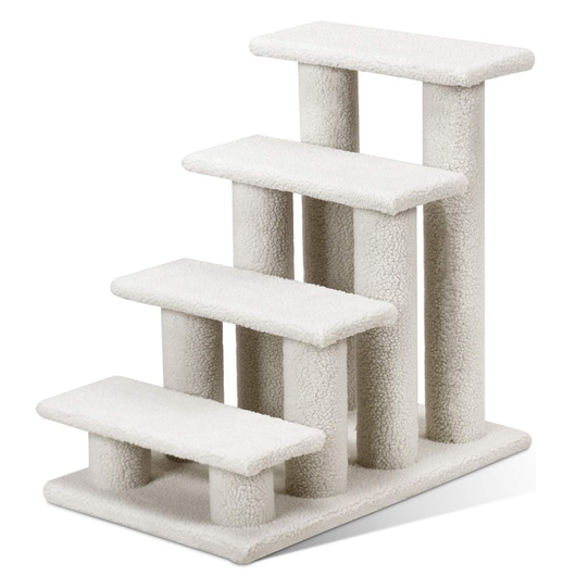 Albero di gatto per graffiare in truciolare, Albero rampicante per gatti 60,5cm Beige-Alberi Tiragraffi