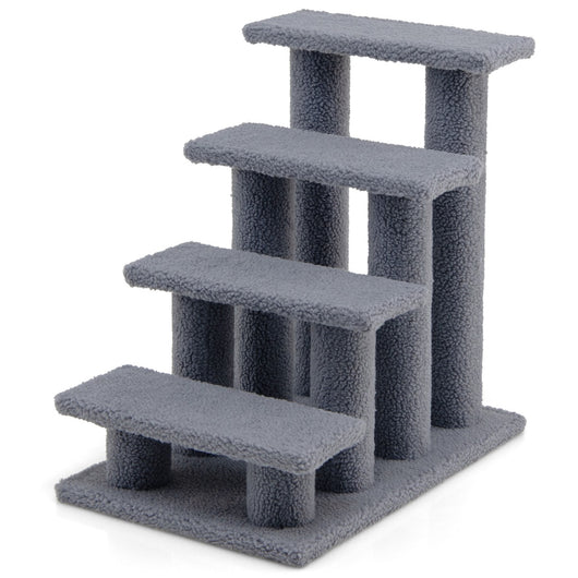 Albero di gatto per graffiare in truciolare, Albero rampicante per gatti 60,5cm Grigio-Alberi Tiragraffi