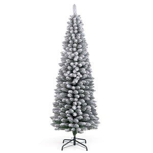 Albero di Natale artificiale da 180cm, Albero di Natale imbiancato con 460 rami supporto metallico pieghevole Verde-Alberi di Natale
