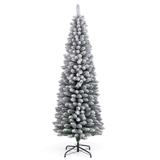 Albero di Natale artificiale da 180cm, Albero di Natale imbiancato con 460 rami supporto metallico pieghevole Verde-Alberi di Natale