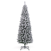 Albero di Natale artificiale da 180cm, Albero di Natale imbiancato con 460 rami supporto metallico pieghevole Verde-Alberi di Natale