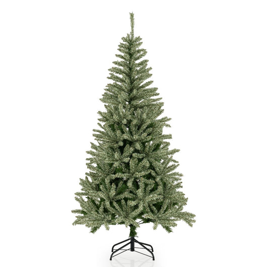 Albero di natale pieghevole con 692 rami e base in metallo pieghevole, Albero di natale artificiale luminoso al buio da 180 cm Verde-Alberi di Natale