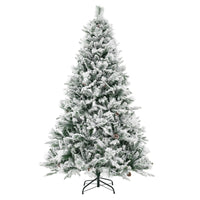 Albero di natale artificiale con rametti di PE PVC luci LED 8 modalit¨¤ di illuminazione, Albero decorativo da 180cm-Alberi di Natale