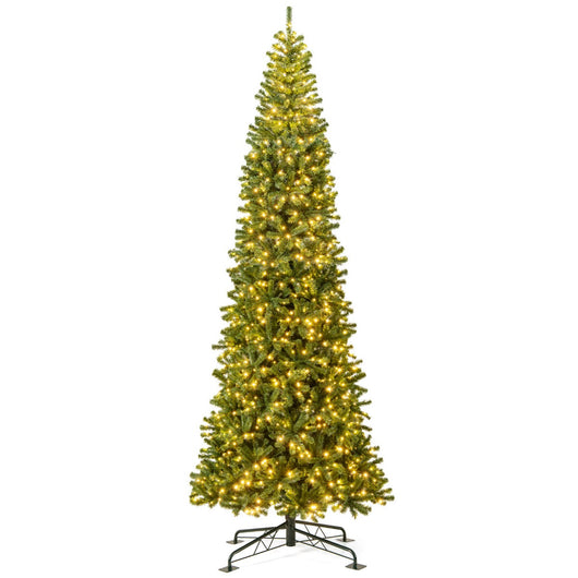 Decorazione natalizia per interni ed esterni con 2536 rami in PVC, Albero di Natale artificiale pre-illuminato-Alberi di Natale