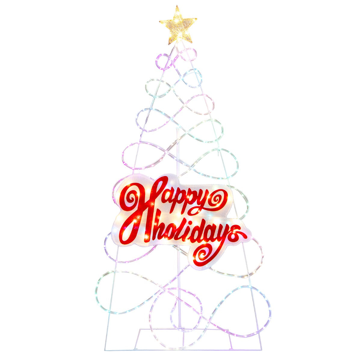 Albero di Natale colorato con 216 luci LED 6 modalit¨¤ di illuminazione, Decorazioni di Natale da 170cm-Alberi di Natale