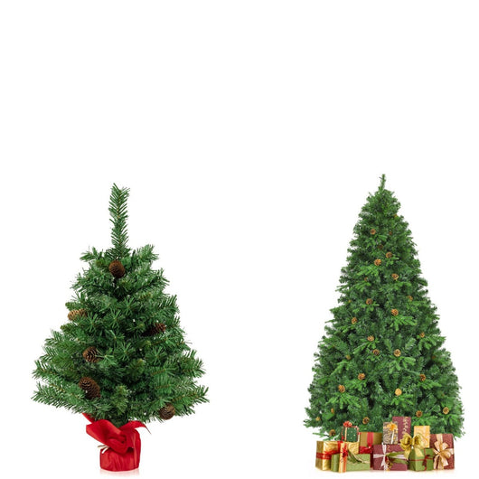 Albero di natale artificiale 210cm e albero di natale piccolo 64cm, Albero di natale 460 led e albero natale tavolo 50 led-Alberi di Natale