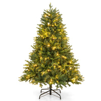Albero di Natale pre-illuminato con cerniera 844 punte di ramo luci LED multi-colori, Albero di Natale 150cm-Alberi di Natale