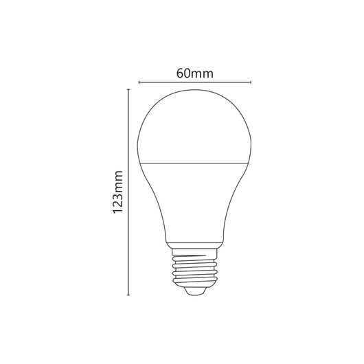 Alca power a60 16w 175-250v 1600lm 4000k e27 lampada classica a led