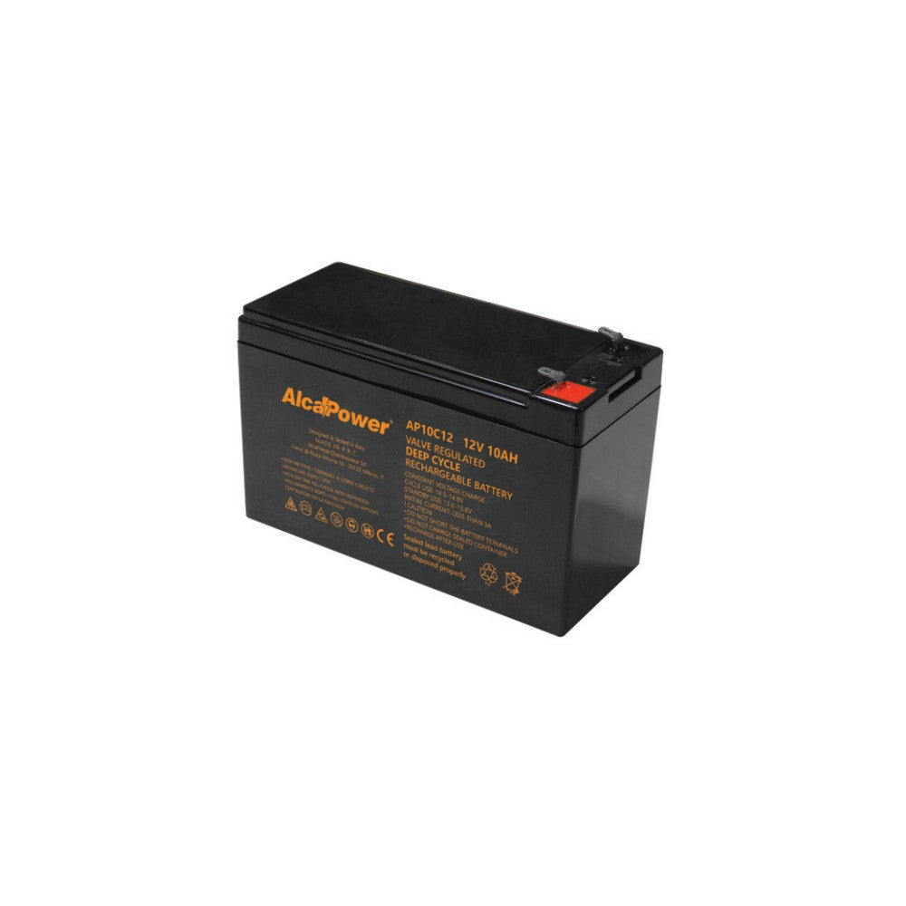 Alca power batteria al piombo da 12v 10ah ricaricabile ermetica per ups e illuminazione di emergenza