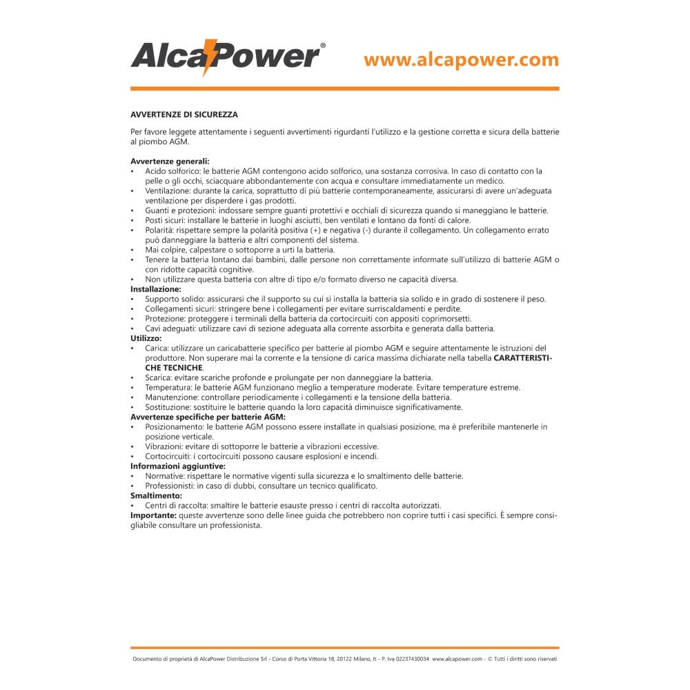 Alca power batteria al piombo da 12v 10ah ricaricabile ermetica per ups e illuminazione di emergenza