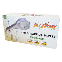 Alca power lampada proiettore solare led da parete 20w 2000 lumen