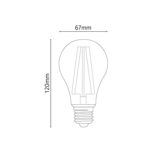 Alcapower - Lampadina LED E27 A67 18W 3280lm, Angolo 320°, Classe Energetica C, Ø67mm, Luce Istantanea, Lunga Durata - 3000K