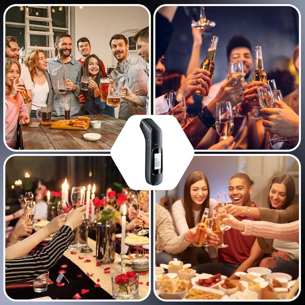 Trade Shop - Alcol Test Portatile Etilometro Display Misuratore Grado Alcool Alta Precisione -