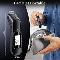 Trade Shop - Alcol Test Portatile Etilometro Display Misuratore Grado Alcool Alta Precisione -