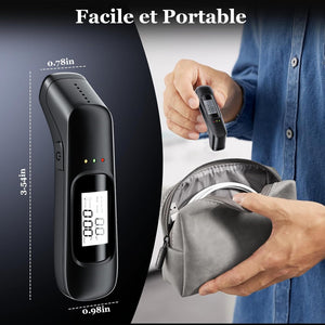 Trade Shop - Alcol Test Portatile Etilometro Display Misuratore Grado Alcool Alta Precisione -