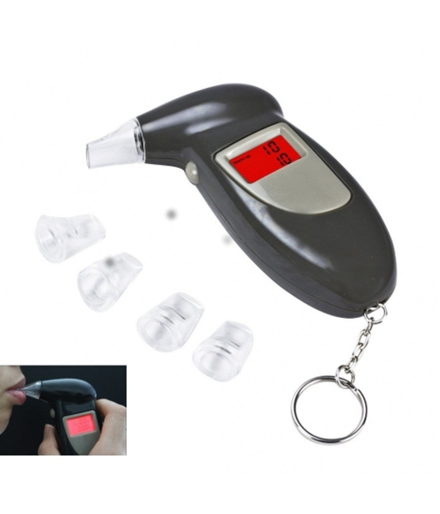 Alcool Tester Alcolemia Con Luce Etilometro Digitale Concentrazione Portachiavi         