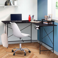 IDMarket - ALEXIS nero angolo scrivania gioco schermo stand portabicchieri e accessori