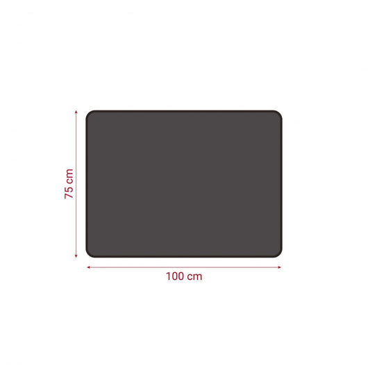 Tappetino ignifugo (100x75 cm) per barbecue esterno, impermeabile, protegge il pavimento da grill e bracieri.