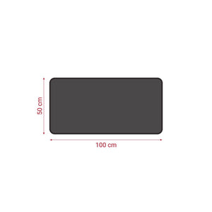Tappeto ignifugo multistrato (100x50 cm). Tappetino protezione per il pavimento per stufa, camino, barbecue e griglia.