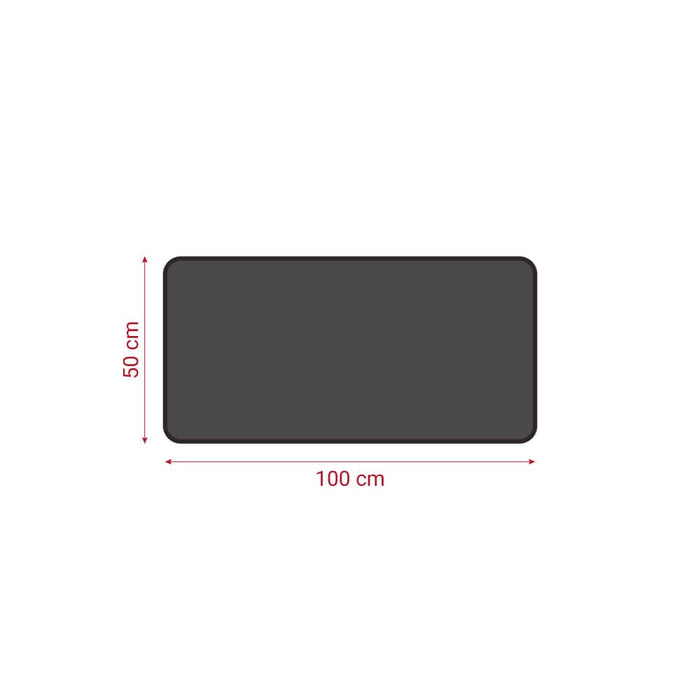 Tappeto ignifugo multistrato (100x50 cm). Tappetino protezione per il pavimento per stufa, camino, barbecue e griglia.