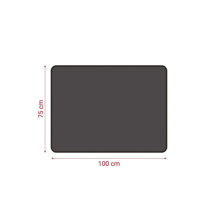 Tappeto ignifugo multistrato (100x75 cm). Tappetino protezione per il pavimento per stufa, camino, barbecue e griglia.